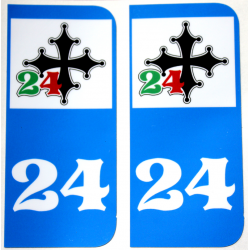 Sticker 24 de plaques d'immatriculation
